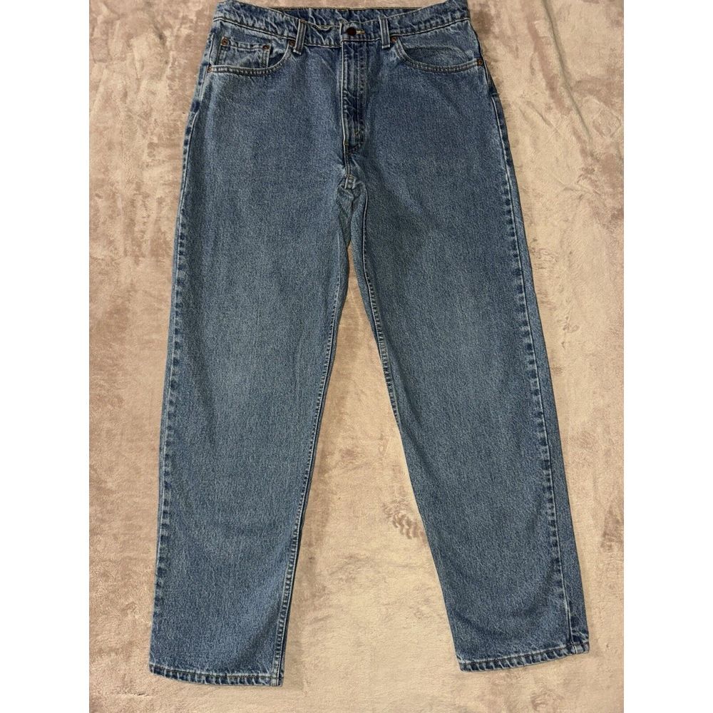 Levis Mens Blue 550 Relaxed Fit Tapered Leg Denim Made In‎ USA 90s VTG Sz 38